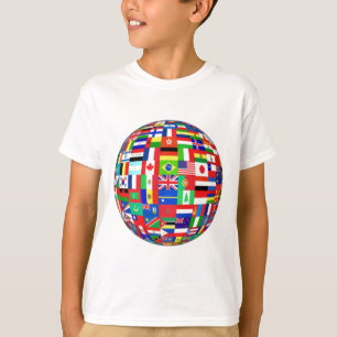 T-shirt Drapeaux du monde