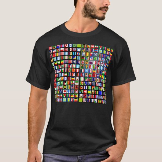 T-shirt Drapeaux du monde (Devant)