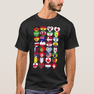 T-shirt Drapeaux du monde Pays du monde International
