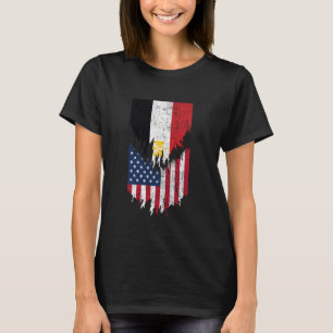 T-shirt Drapeaux égyptiens américains arrachés Égypte