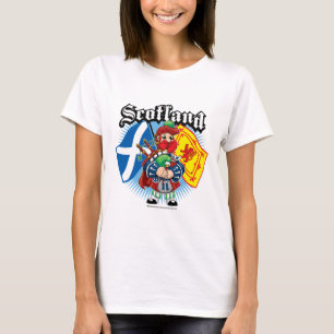 T-shirt Drapeaux et joueur de pipeau de l'Ecosse