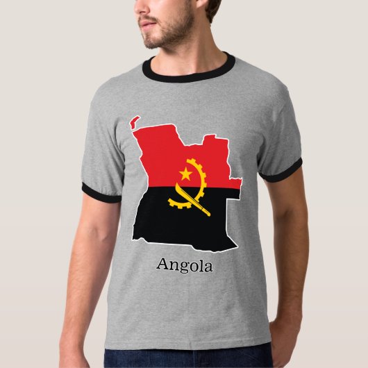 T-shirt Drapeaux et pays Angola (Devant)