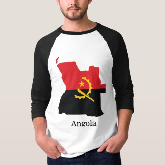 T-shirt Drapeaux et pays Angola (Devant)