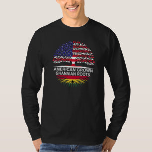 T-shirt Drapeaux États-Unis & Ghana Américain cultivé Raci