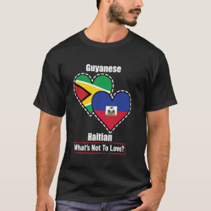 T-shirt Drapeaux Guyanais Haïtiens Du Cœur Qu'est-ce Qu'on
