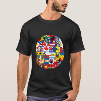 T-shirt Drapeaux Internationaux Drapeaux de Pays Drapeaux