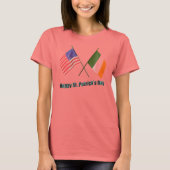 T-shirt Drapeaux irlandais et américains (Devant)