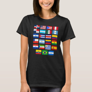 T-shirt Drapeaux latino-américains Mois du patrimoine hisp