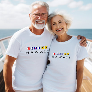 T-shirt Drapeaux marins nautiques Hawaii Couleur claire
