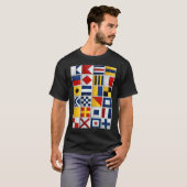 T-shirt drapeaux maritimes (Devant entier)