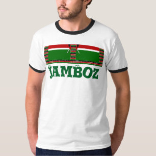 T-shirt Drapeaux miniers sans fil du Kenya Frames Art