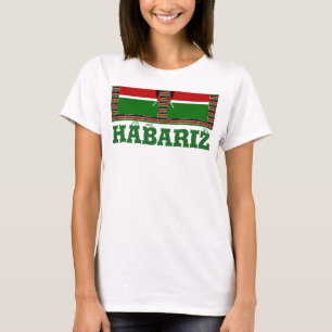 T-shirt Drapeaux miniers sans fil du Kenya Frames Art