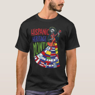 T-shirt Drapeaux Mois du patrimoine national hispanique Ci