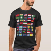 T-shirt Drapeaux mondiaux Pays les plus grands et les plus (Devant)