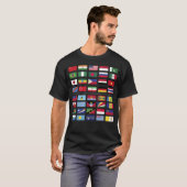 T-shirt Drapeaux mondiaux Pays les plus grands et les plus (Devant entier)