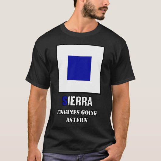 T-shirt drapeaux nautiques Sierra (Devant)