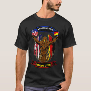 T-shirt Drapeaux patriotiques aigle allemand américain pat