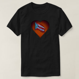 T-shirt Drapeaux portoricains Boricua Heart, Porto Rico