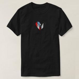 T-shirt Drapeaux portoricains Boricua Heart, Porto Rico