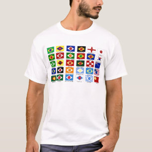 T-shirt drapeaux pour la coupe du monde au brésil