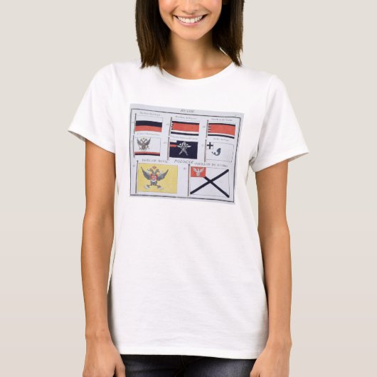 T-shirt Drapeaux russes, tiré d'un livre français de Drape (Devant)