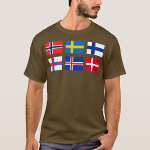 T-shirt Drapeaux scandinaves