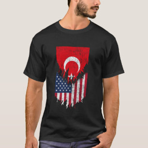 T-shirt Drapeaux turcs américains arrachés Turquie