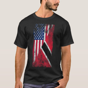 T-shirt Drapeaux USA & Trinidad & Tobago - Etats-Unis, Tri
