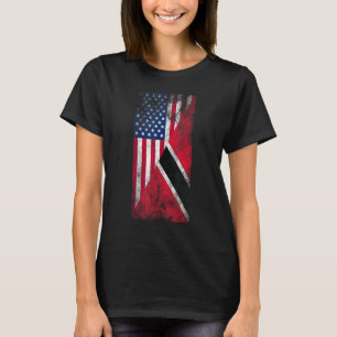 T-shirt Drapeaux USA & Trinidad & Tobago - Etats-Unis, Tri