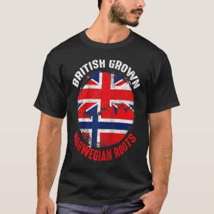 T-shirt Drapeaux Vintage à Racines Norvégiennes Cultivées