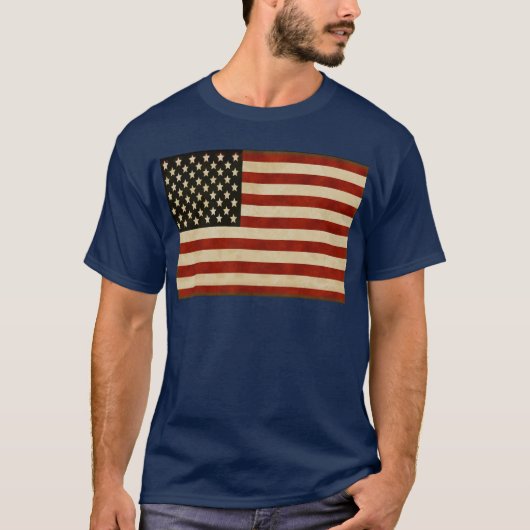 T-shirt Drapeaux vintages américains (Devant)