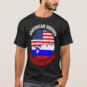 T-shirt Drapeaux Vintages de racines slovènes cultivées en