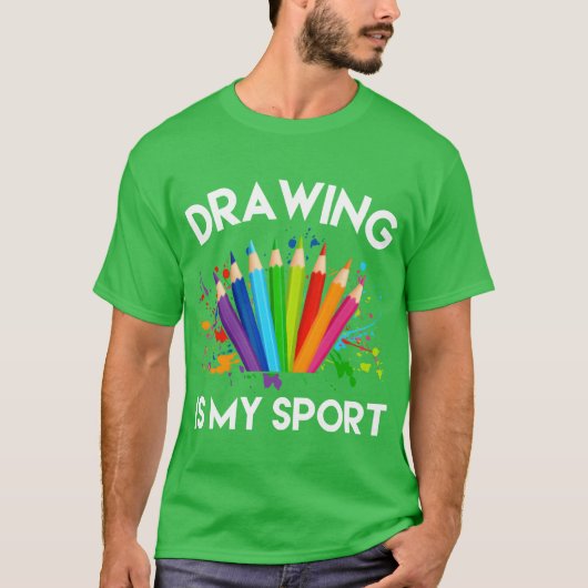 T-shirt drawing is my sport girl (Devant)