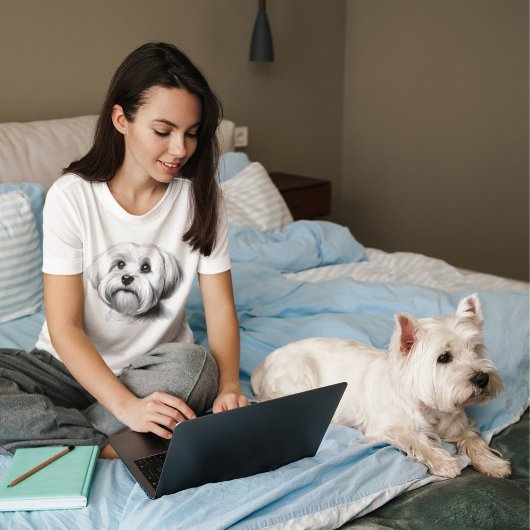 T-shirt Drawing maltese