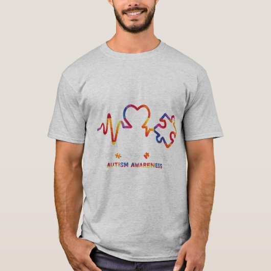 T-shirt Drawstring closurelive, love, accept, autism, awar (Devant)