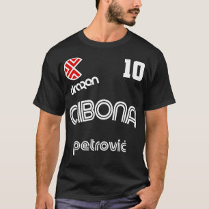 T-shirt Drazen Petrovic Rétro Croatie Basketball Jersey