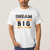 T-shirt Dream Big Abstract Orange Horizontal Banner (Devant)