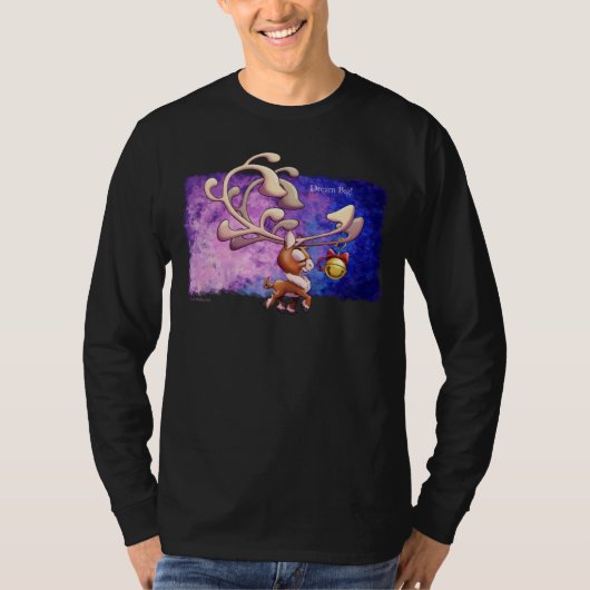 T-shirt DREAM BIG CHRISTMAS REINDEER par Jeff Willis Art (Devant)