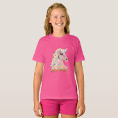 T-shirt Dream Big Floral Unicorn (Devant entier)