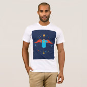 T-shirt "Dream Big : Minimalist Baby Mobile avec Superhero (Devant entier)