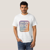 T-shirt Dream Big Start Small – Motivational Retro Gradien (Devant entier)