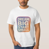 T-shirt Dream Big Start Small – Motivational Retro Gradien (Devant)