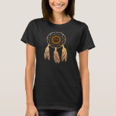 T-shirt Dream Catcher avec Sunflower Native American APPAR (Devant)
