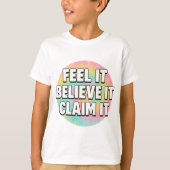 T-shirt Dream It, Believe It, Create It – Motivational (Devant)