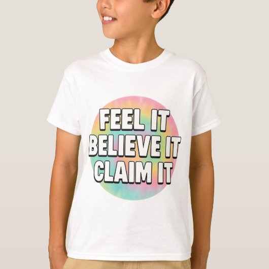 T-shirt Dream It, Believe It, Create It – Motivational (Devant)