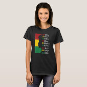 T-shirt Dream Lead Fight Think Write Build Speak Educate B (Devant entier)