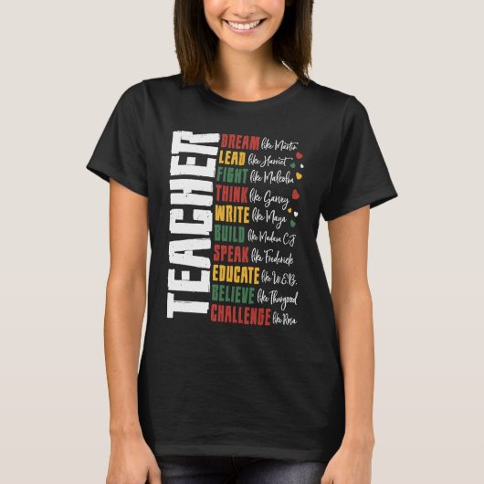 T-shirt Dream Like Leaders African School Black History Te (Devant)
