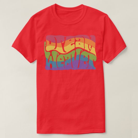 T-shirt Dream Weaver Rainbow Word Art (Design devant)
