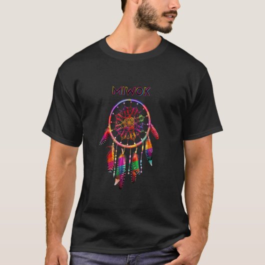 T-shirt Dreamcatcher de couleur amérindienne Miwok (Devant)