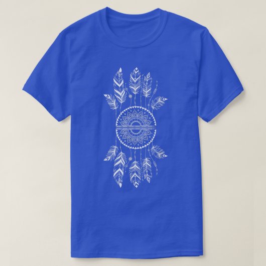 T-shirt Dreamcatcher Feathers Native Dreams Indian Esoteri (Design devant)